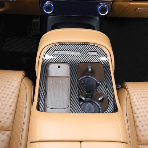 Amzcar Compatible with Hyundai Palisade 2026 Accessories 7-Seater Center Console Cover Auto Console Gear Shift Central Water Cup Storage Box Trim (Carbon Fiber Pattern) - Image 2