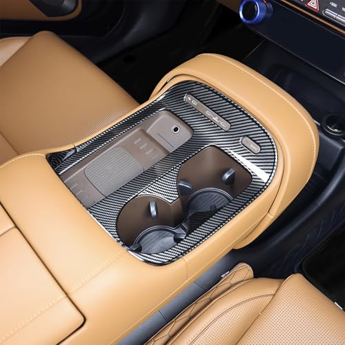 Amzcar Compatible with Hyundai Palisade 2026 Accessories 7-Seater Center Console Cover Auto Console Gear Shift Central Water Cup Storage Box Trim (Carbon Fiber Pattern) - Image 4