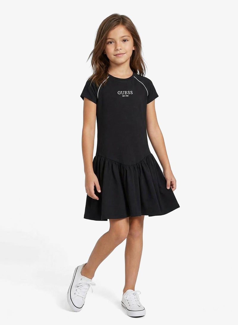 GUESS Youth Punto Milano Short Sleeve Mini Dress - Image 1
