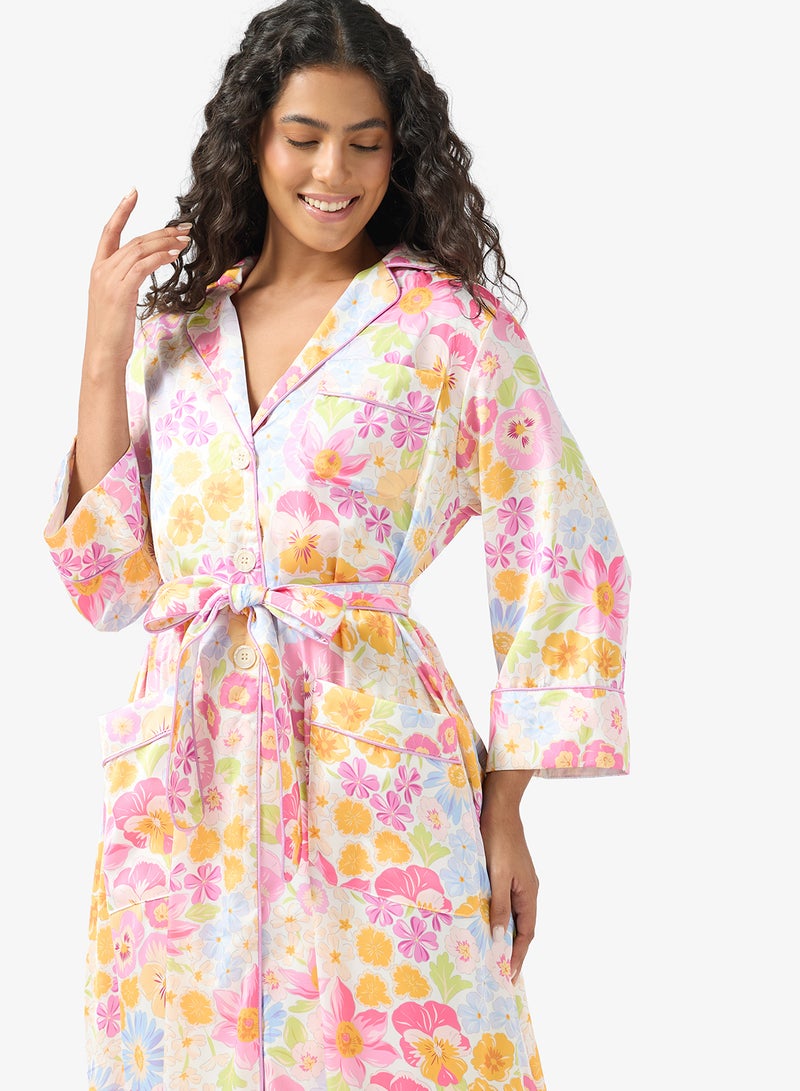 خزانة روب مطبوع بالزهور - Image 3