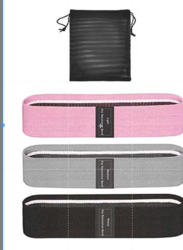 3-Piece Exercise Resistance Loop Bands Set 25x2x13cm