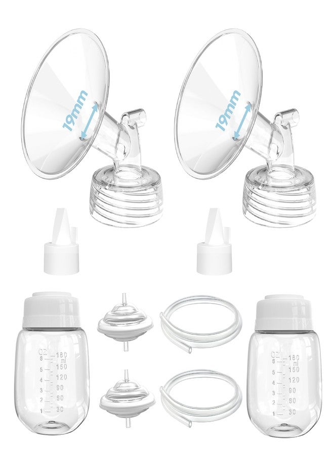 CubCare Spectra Replacement Pump Parts Compatible with S1/S2/9 Plus, Not Original Accessories, Flange Inserts Include Flange 19mm, Duckbill Valves, Backflow Protectors, Tubings& Bottles - Image 1
