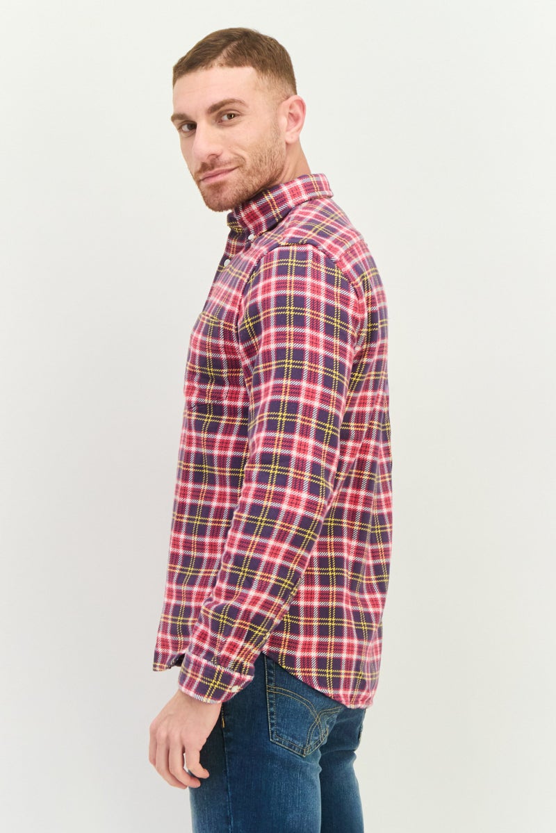Gant x Wrangler Men Regular Fit Plaid Long Sleeves Casual Shirt, Multicolor - Image 2