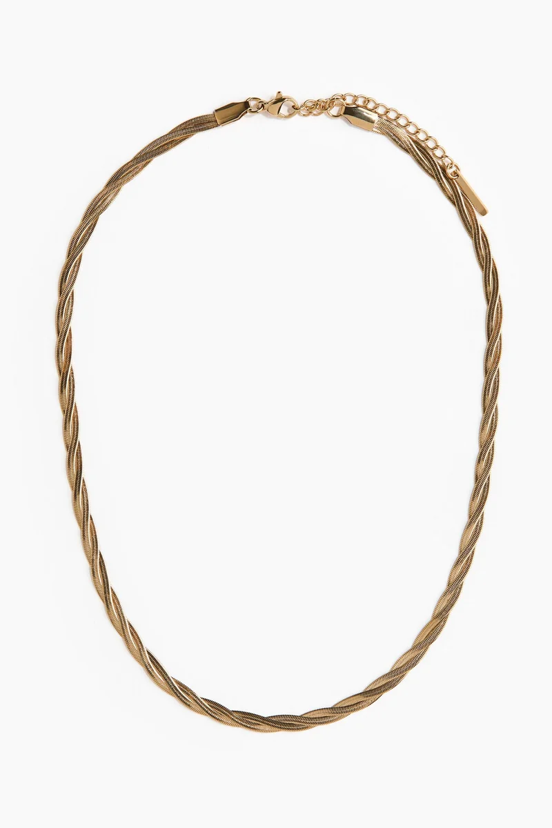 Waterproof twisted chain necklace