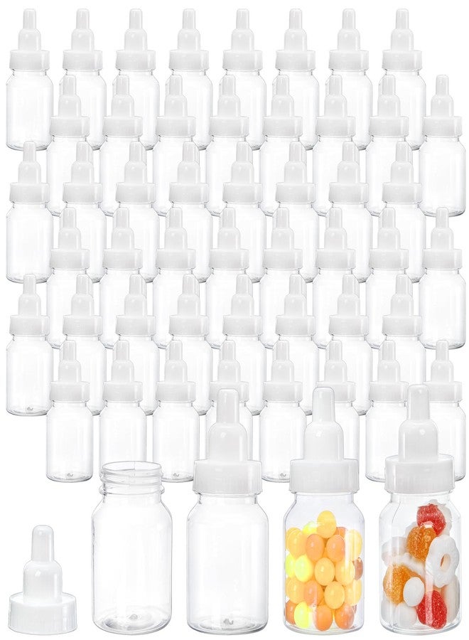 تيبري مجموعة تيبيري من 72 زجاجة حلوى لحفلات استقبال المولود، زجاجات صغيرة قابلة لإعادة الاستخدام بحجم 3.5 بوصة، عبوات حلوى بلاستيكية شفافة، لوازم حفلات استقبال المولود الجديد، أعياد الميلاد، حفلات التعميد، بكميات كبيرة - Image 5