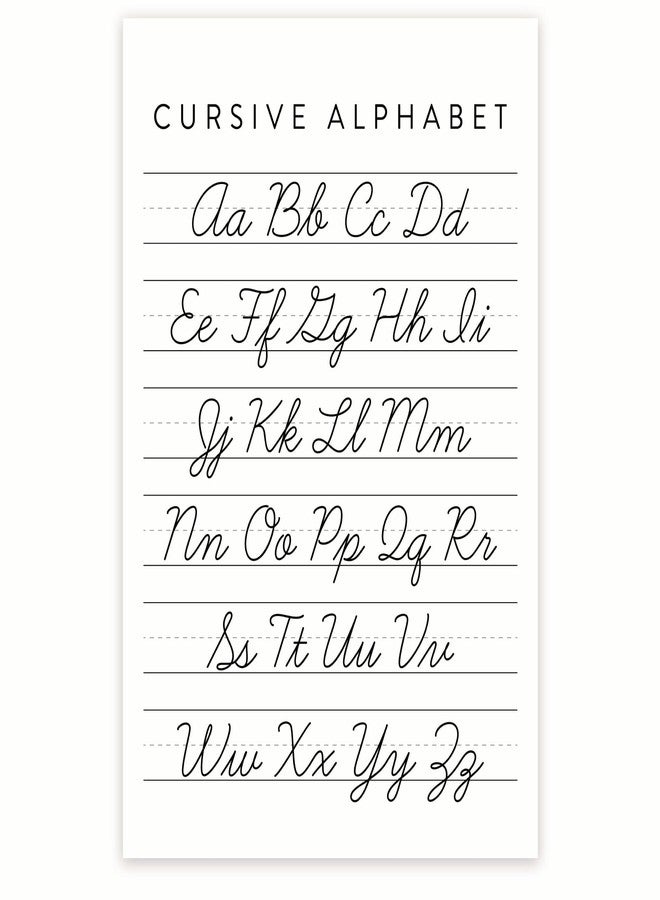 Bliss Monkey Co. Cursive Alphabet Poster - Learn To Write Classroom Visual Aid - Handwriting Practice - 12 x 18 Inch Unframed Premium Gloss - Made In USA - BMCP0445 - Image 1