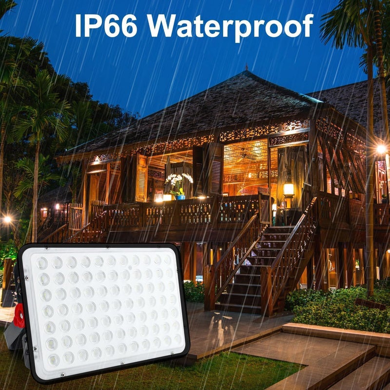 Indmird 200W LED Flood Light Outdoor, 20000ML Led Floodlight IP66 Waterproof Floodlights 6500K Daylight White Led Stadium Lights Spot Light for Yard, Garden, Playground, Lawn, Garages,Basketball Court - Image 2