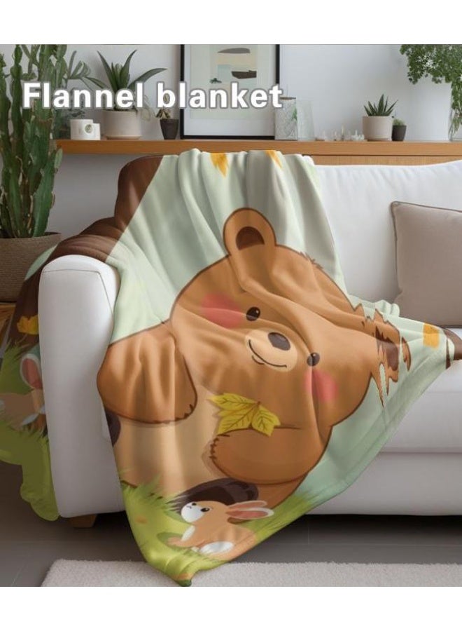 general Children's or student cartoon flannel thin blanket (warm and comfortable, suitable for sleep, games) 100cm*150cm - 759 - Image 1