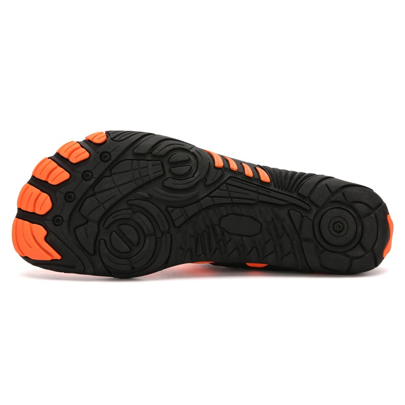 Quick Dry Trekking Shoes: Size 40 Orange, Flexible Spandex Upper, Anti-slip Thick Rubber Sole - Breathable Air Holes, Comfort EVA Insole With Air Vents for Outdoor Trekking, Beach Use - Image 5