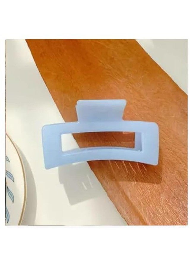 DN Creation مجموعة دي إن كرييشن من 3 مشابك شعر بلاستيكية مستطيلة الشكل، لون موحد غير لامع، مشابك شعر مانعة للانزلاق، إكسسوارات تصفيف شعر جامبو - ألوان متنوعة - Image 3