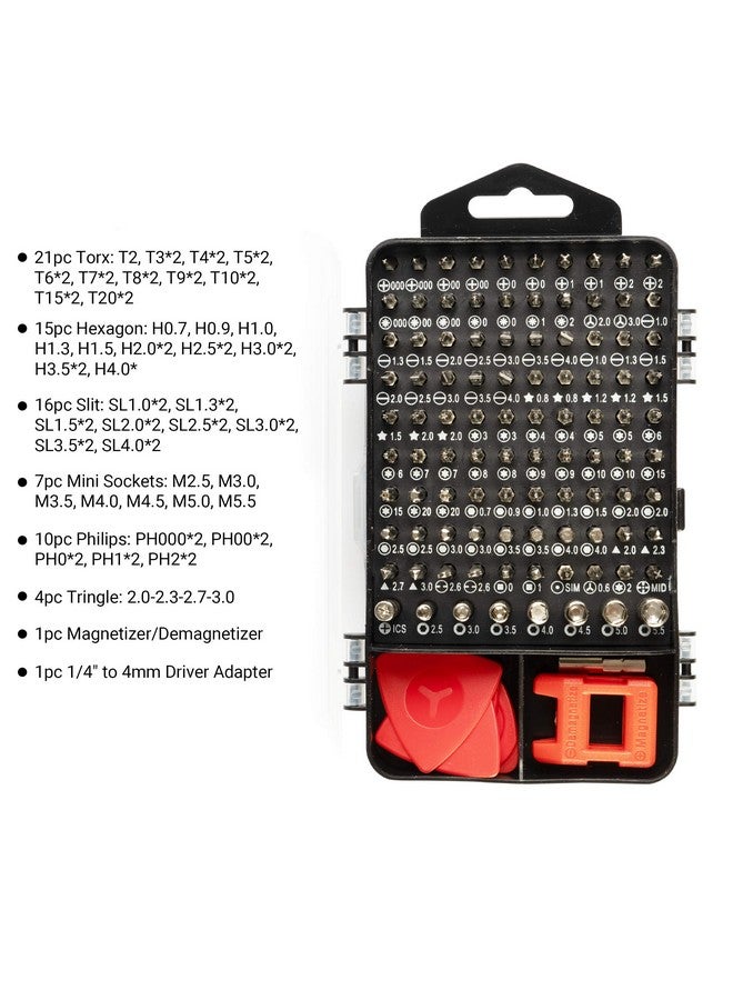 AGARO 115 pcs Precision Screwdriver Set, for Smartphone, Mobile, Laptop, Tablet, Game Console and Household Repair (Black) - Image 5