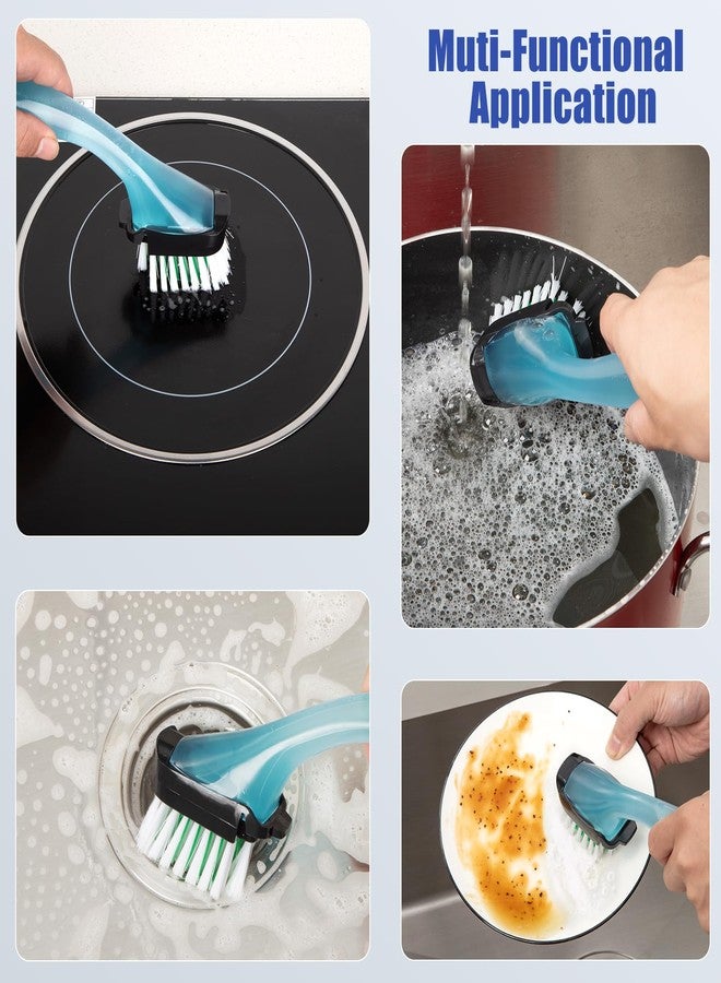 Dymoll 3 Pack Dish Brush Refills, Advanced Soap Control Dishwand Brush Refills, Using Interchangeably with Dish Wand Sponge - Image 5