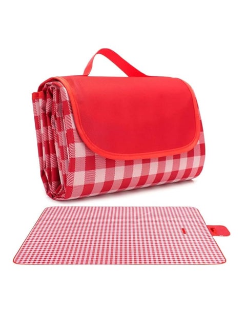 200*220cm Foldable Waterproof Outdoor Picnic Mat，Waterproof Foldable Outdoor Camping Mat，Widen Picnic Mat， Plaid Beach Blanket， Baby Multiplayer Tourist Mat ,6.56 feet x 7.22 feet
