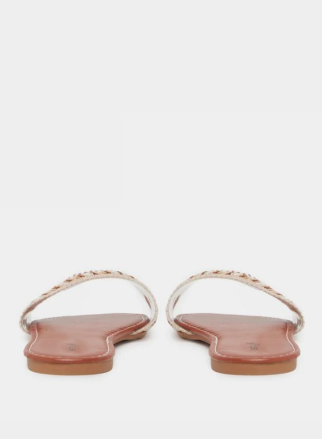 Styli Styli Embellished Flat Sandals