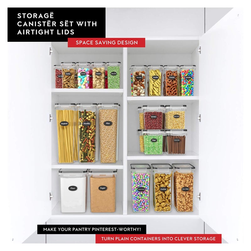 DWÃ‹LLZA KITCHEN DWLLZA KITCHEN Extra Large Flour and Sugar Containers - 2 PC Airtight Food Storage Containers for Pantry Organization and Storage 175 oz - Kitchen Organization Bulk Food Canisters with Marker/Labels - Image 2