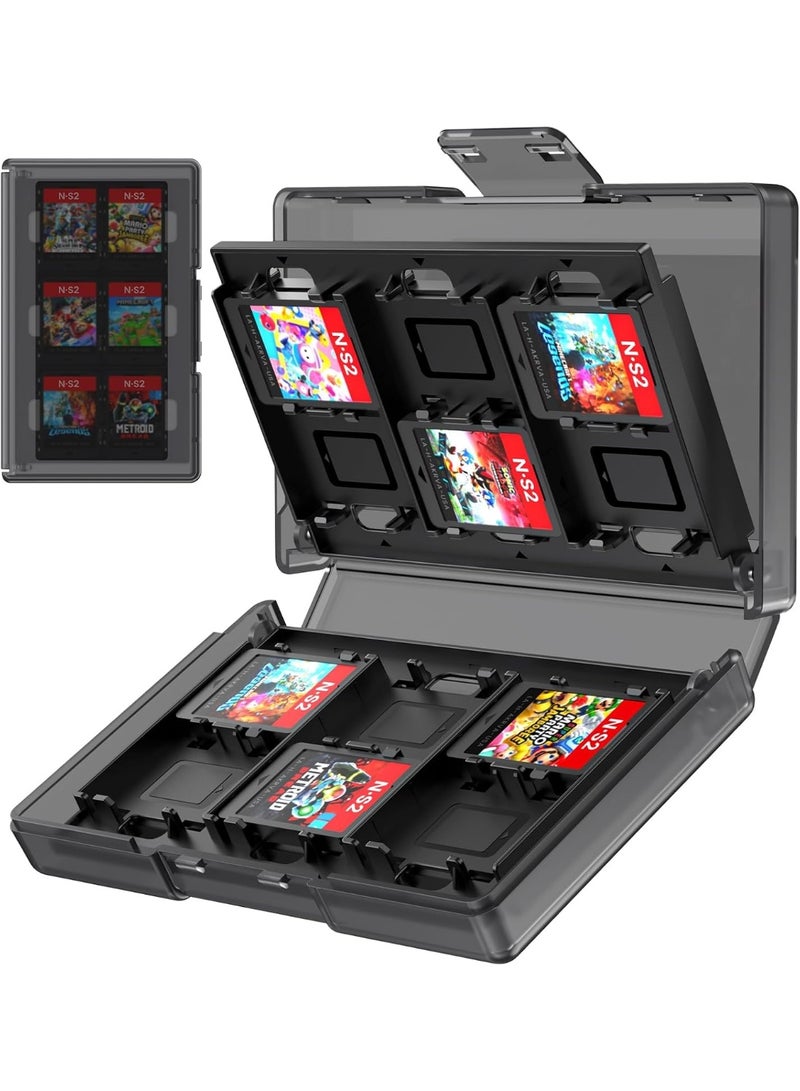 Game Card Case Holder for Switch 2 – 24 Slots Hard Shell Storage Organizer for Nintendo Switch/OLED/Lite, Anti-Crush Travel Cartridge Case (Clear) - Image 1