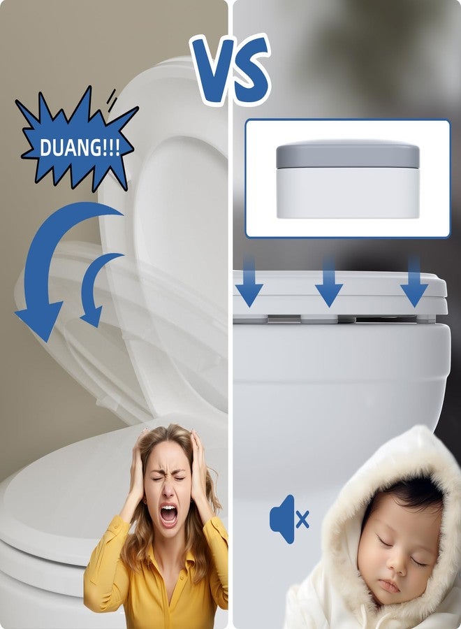 Hibbent 4 pieces Toilet Seat Bumpers for Bidet, Strong Adhesive Toilet Seat Bumpers for Use with Bidet Attachment, Universal Buffer Toilet Lid Bumpers, Grey - Image 3