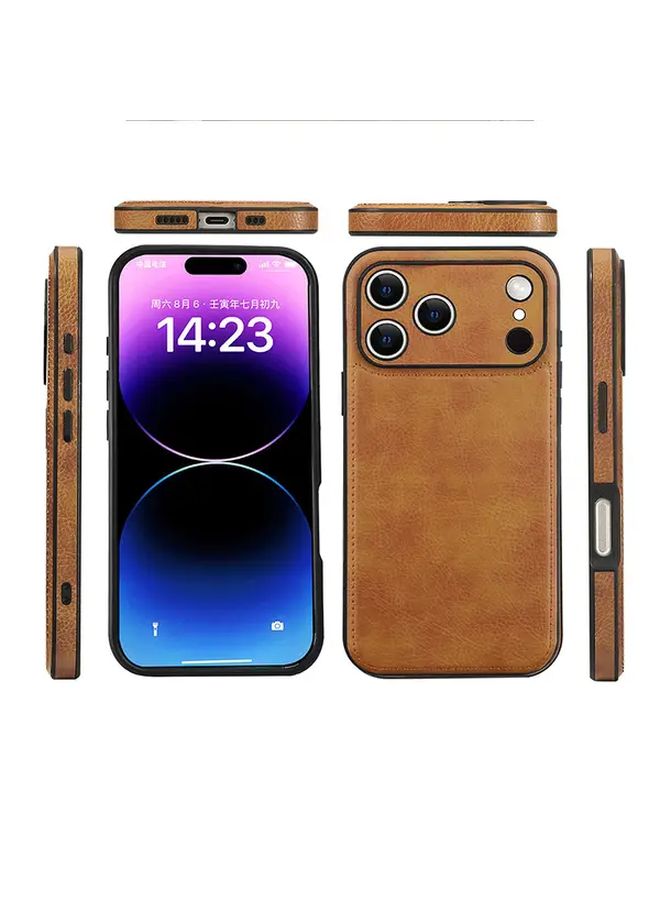 غطاء هاتف عالي الجودة من الجلد الأزرق الصناعي، يغطي بالكامل جهاز iPhone 12 Pro Max، مع إطار معدني وقفل مغناطيسي، مقاوم لبصمات الأصابع، وناعم الملمس. - Image 5