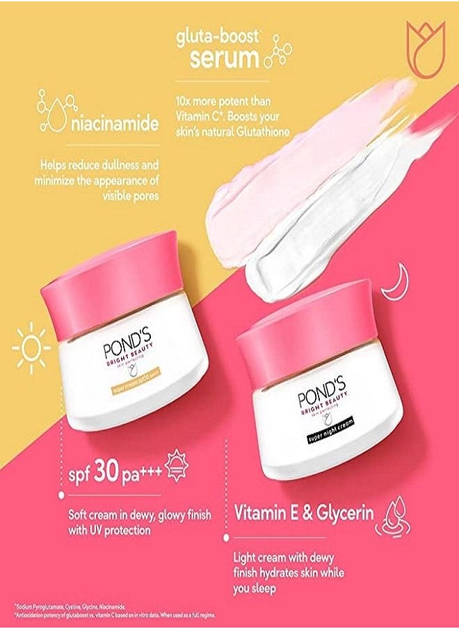 PONDS - Ponds Face Cream Bright Beauty for Brighter, Glowing Skin, Brightening Day Cream with SPF30, Vitamin B3 (Niacinamide), Vitamin E and Glycerin, 50g - Image 1