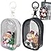 DBYANAN 2pcs Clear Figure Display Bag with Keychain Pompom Ball Portable Mini Doll Pouch Carrying Case Blind Box Figures Display Case for Collectibles Zipper Closure Cabin - Image 2
