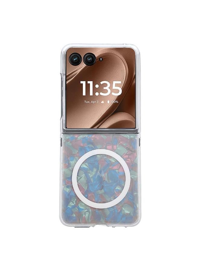S-TOP Case For Motorola Razr 50 Ultra Pearlescent Shell Texture MagSafe Phone Case - Image 1