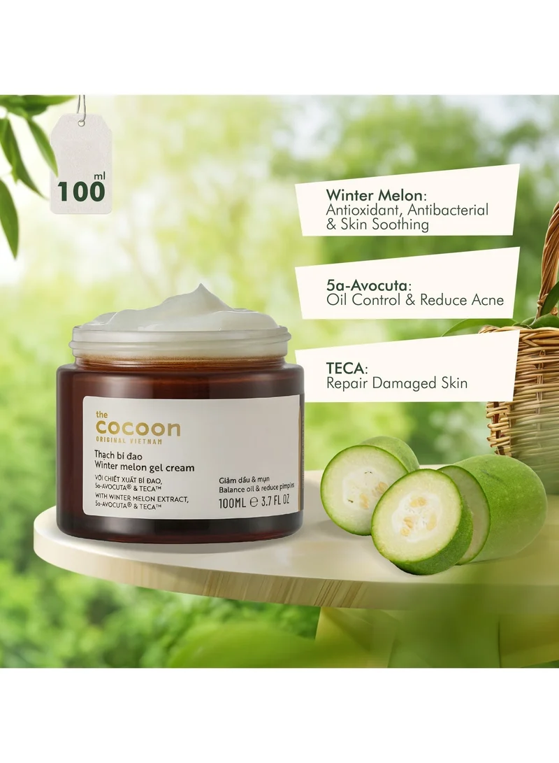 The Cocoon Original Vietnam  Winter Melon Gel Cream Moisturiser 100ml – Oil Control Gel Cream Moisturizer with Centella TECA, Niacinamide & 5α Avocuta | Lightweight Hydrating Gel Cream for Acne-Prone & Oily Skin  | Best Price UAE