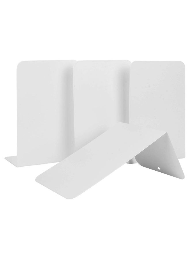 LISHINE 6 Pcs White Metal Bookends Bookends for Shelves Heavy Duty Book Ends to Hold Books Book Stopper for Shelves Heavy Books Decorative Home Office Kids1 - Image 4