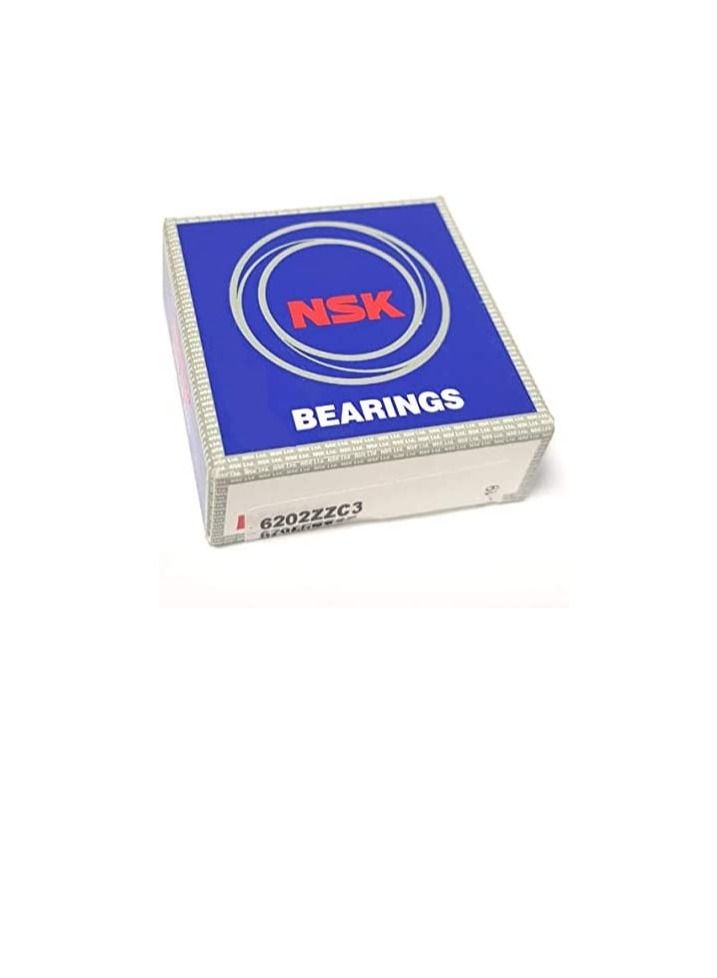 NSK Deep-Groove Ball Bearings, Pre-Lubricated Standard Steel Shielded Bearing - Made in Poland/Japan (6202ZZC3 (DNS7S5))  - Image 3