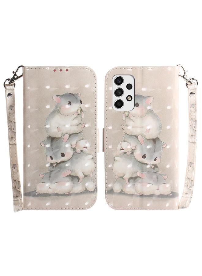 S-TOP Case For Samsung Galaxy A73 5G 3D Colored Horizontal Flip Leather Phone Case - Image 1