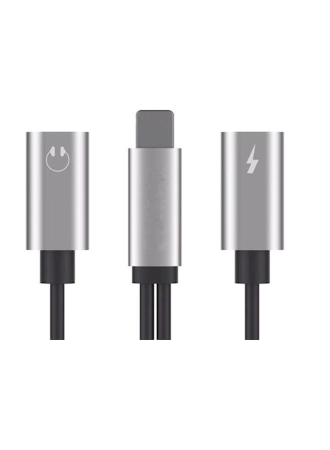 NIBEMINENT 2-In-1 Charging And Audio Adapter For Apple iPhone 7/7 Plus/8/8 Plus/X Black  - Image 2