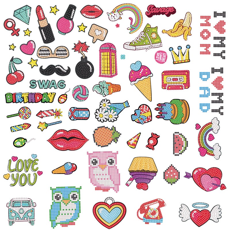 Labeol Diamond Art Kits for Kids Boys and Girls Ages 681012 Easy to DIY Creative Diamond Art Sticker Craft by Numbers Kits for Kids and Adult Beginners Party - Image 2