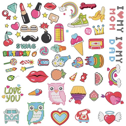Labeol Diamond Art Kits for Kids Boys and Girls Ages 681012 Easy to DIY Creative Diamond Art Sticker Craft by Numbers Kits for Kids and Adult Beginners Party - Image 1