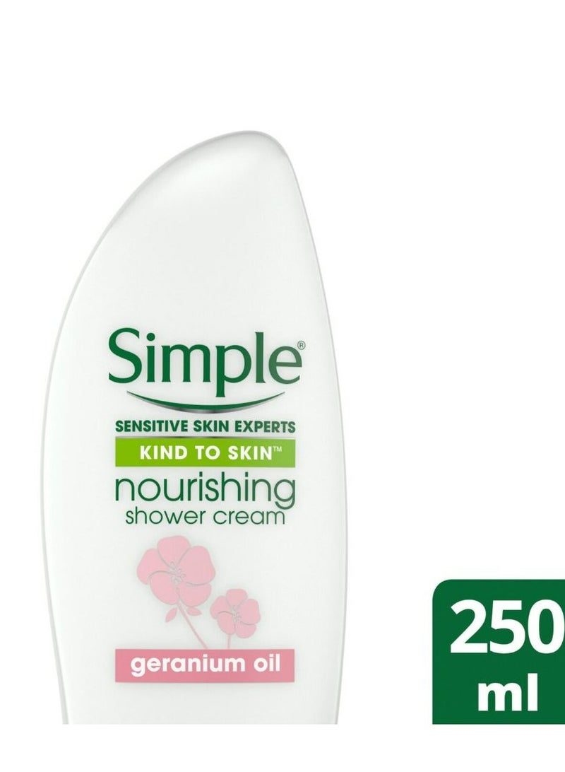 simple Kind To Skin Nourishing Shower Cream Multicolour 250ml - Image 2