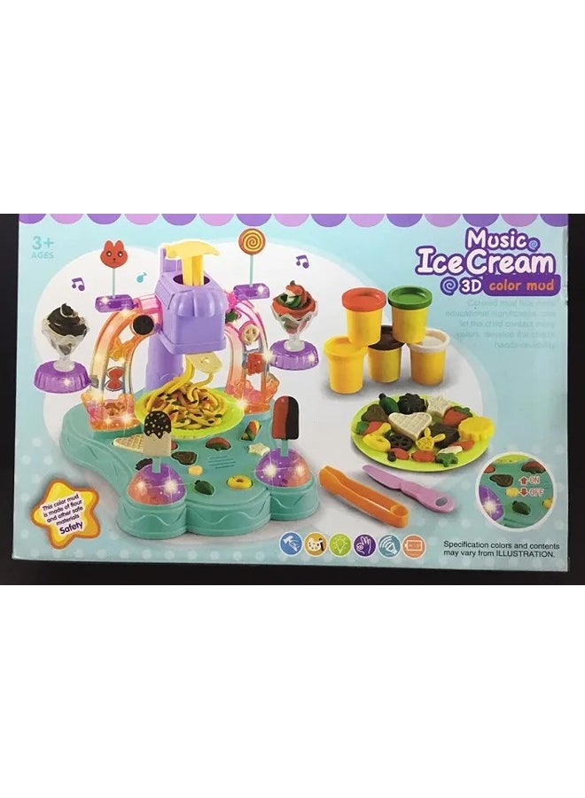Ice Cream Color Mud Machine with Lights and Music - 9904A - Image 1