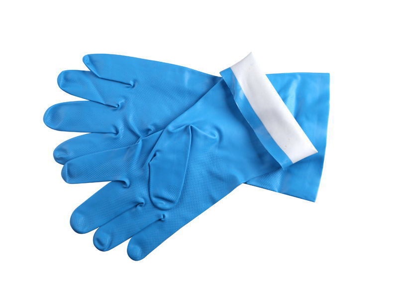 Industrial Nitrile Gloves Acid Alkali Resistant Blue velvet lining