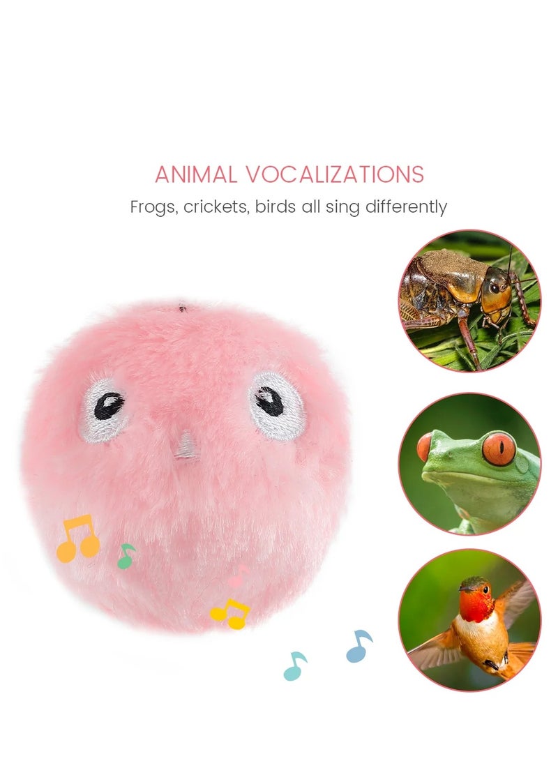 A.M Gravity Ball Cat Toy Plush Smart Tap Trigger Chirping Ball Interacts with Pets Add Catnip Cute Appearance Built-in High-sensitivity Alarm - Image 2
