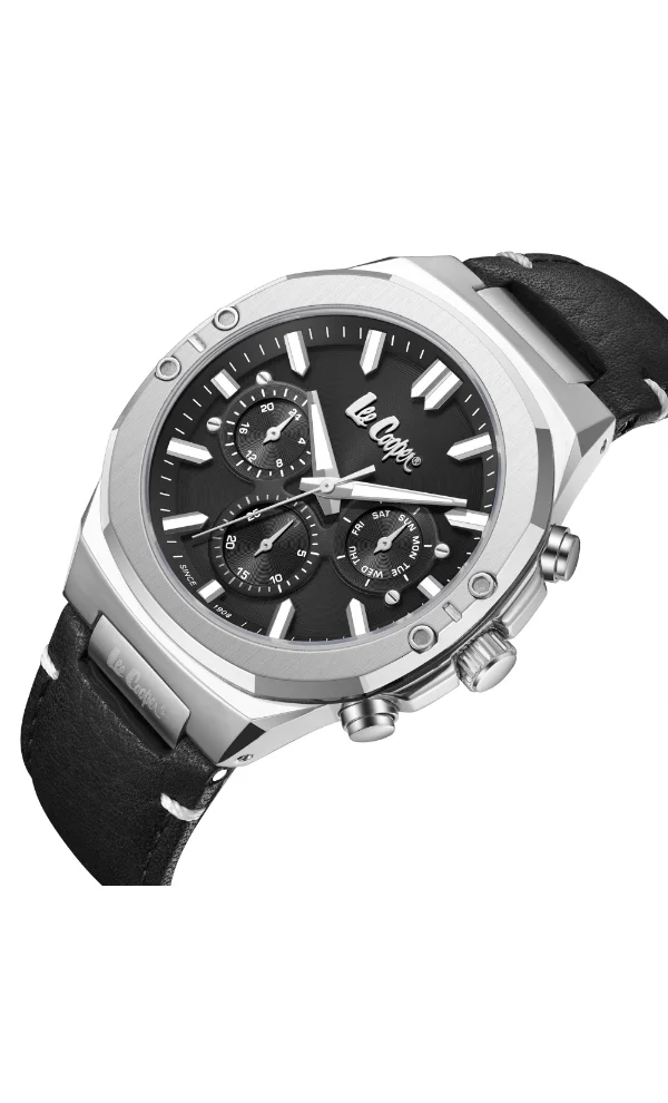 لي كوبر Men's Leather Multi Function Watch LC07992.351 - 43 mm