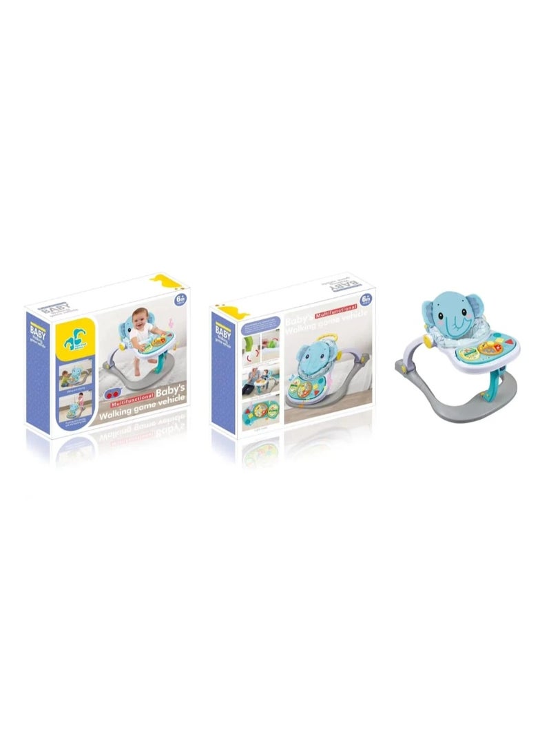 LC Baby Learning Walker Baby Walker Sit and Stand Activity Center Musical Walking Toys Adjustable Push Walker Multicolor - Image 4