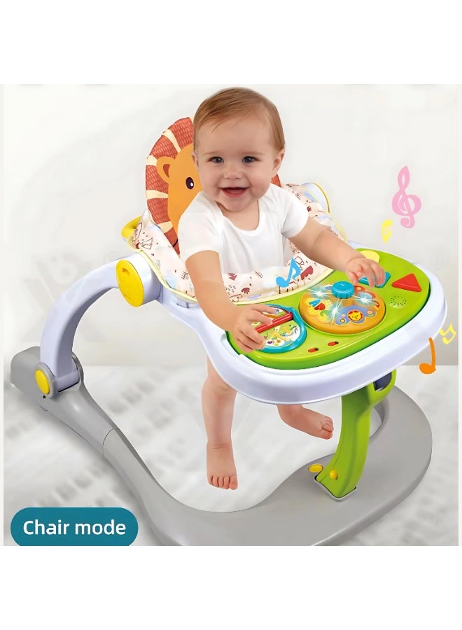 LC Baby Learning Walker Baby Walker Sit and Stand Activity Center Musical Walking Toys Adjustable Push Walker Multicolor - Image 5