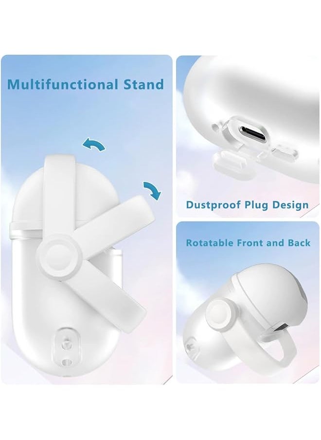 erorex - Tpu Clear Case Compatible With Airpods 4 2024 Wireless Earbuds Safety Lock Cover With Keychain - Image 1