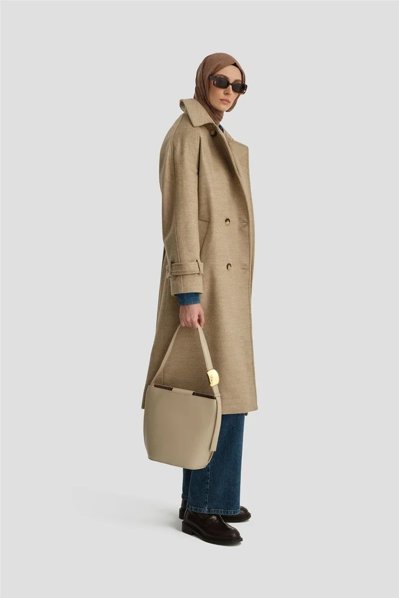 ARMINE Double Breasted Oversize Coat 24KH7614 Beige