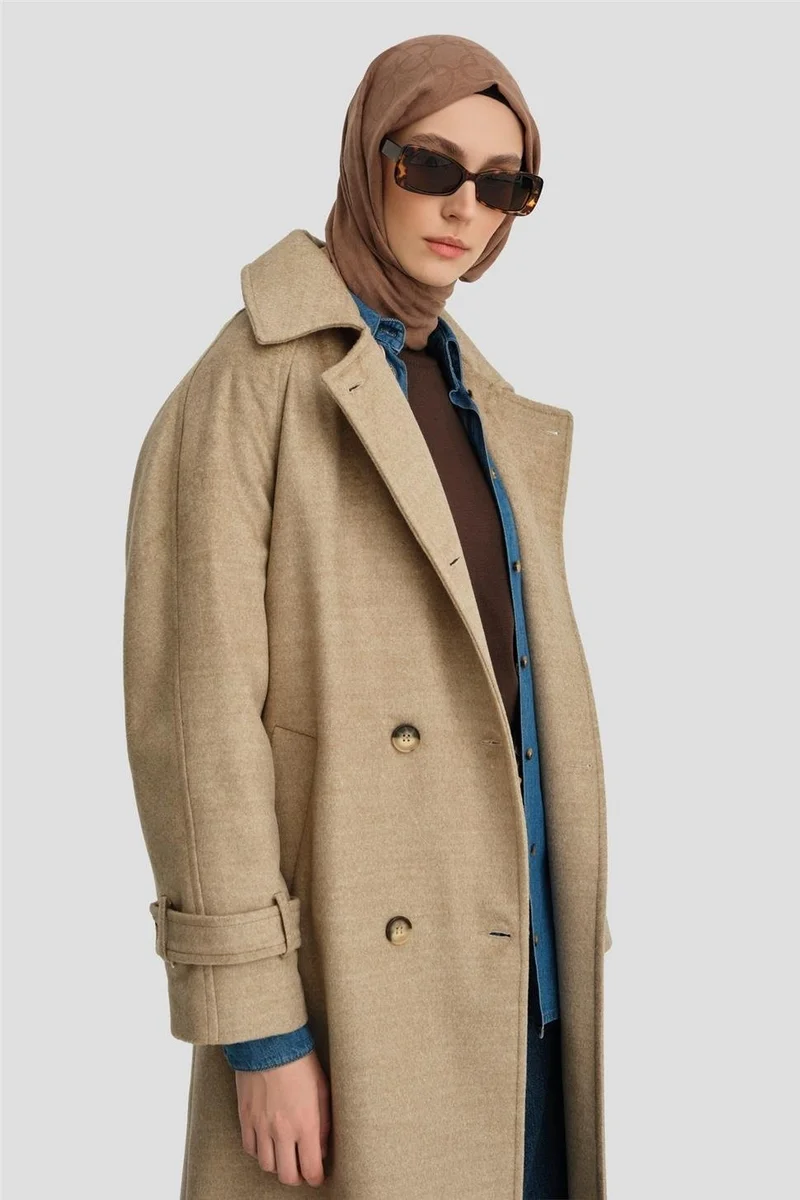 ARMINE Double Breasted Oversize Coat 24KH7614 Beige