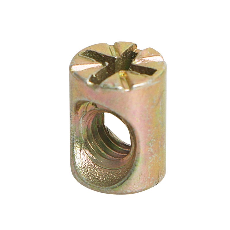 Aopin Barrel Nuts Cross Dowels Slotted Nuts for Furniture Beds Crib Chairs, M6 x 13mm, 20Pcs - Image 1