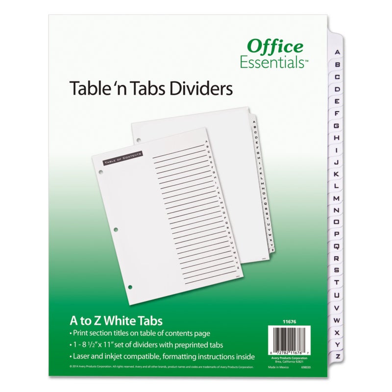 Office Essentials 11676 Table 'n Tabs Dividers, 26-Tab, Letter - Image 5