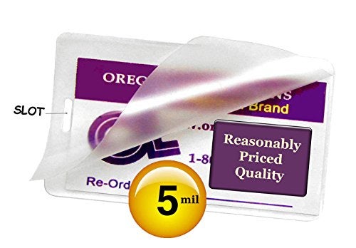 Oregon Lamination Hot 5 Mil Luggage Tag Laminating Pouches with Slot [Pkg of 500] 2-1/2 x 4-1/4 Clear - Image 3