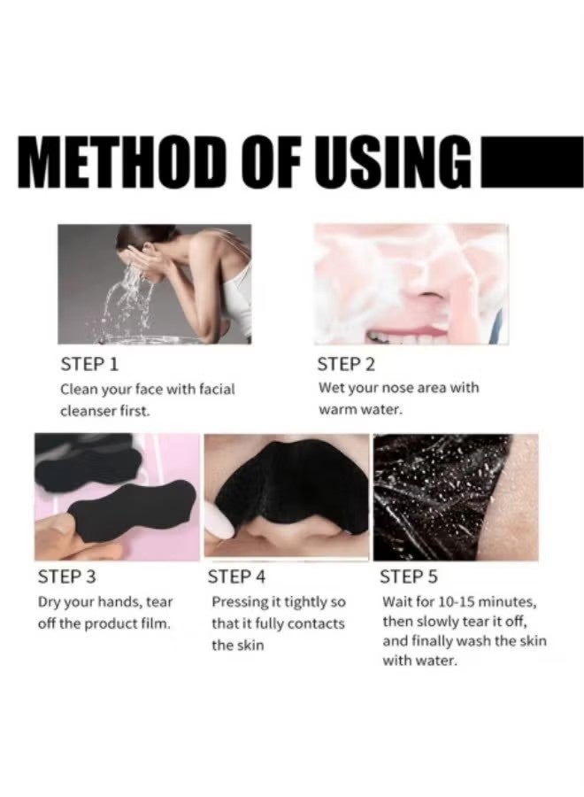 YJ 30 Pcs Nose Strip Charcoal Blackhead Removal Nose Strip Tear-Pull Type Nasal Mask Tearing Patch Acne Removal Cleansing Skin Care - Image 5