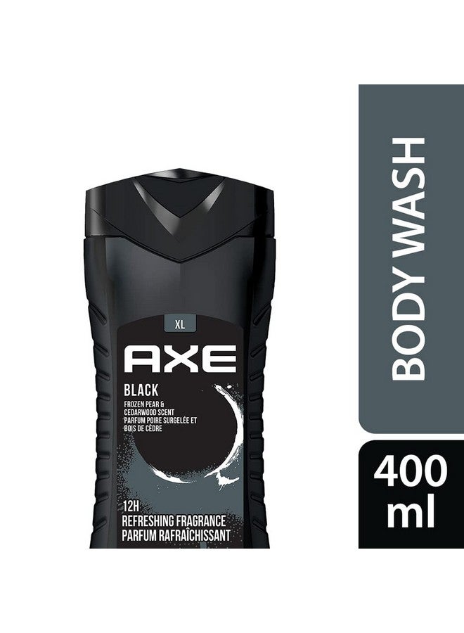 Black 3 In 1 Body, Face & Hair Wash For Men, Long-Lasting Refreshing Frozen Pear Dermatologically Tested, 400Ml
