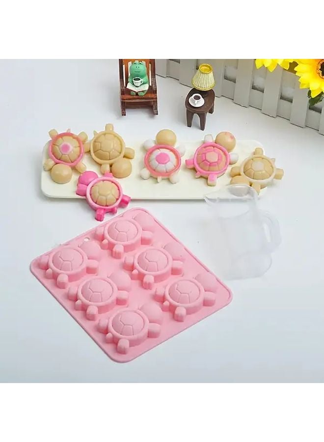 Pink Turtle Silicone Baking Mold 6 Cavities Non Stick Heat Resistant 428F For Cakes Chocolate - Image 4