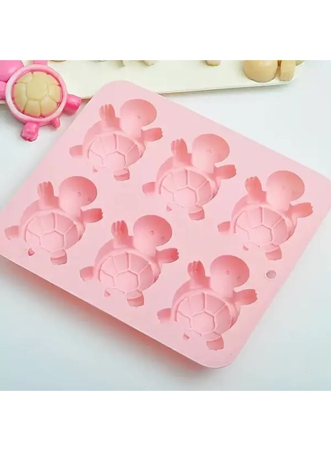 Pink Turtle Silicone Baking Mold 6 Cavities Non Stick Heat Resistant 428F For Cakes Chocolate - Image 5