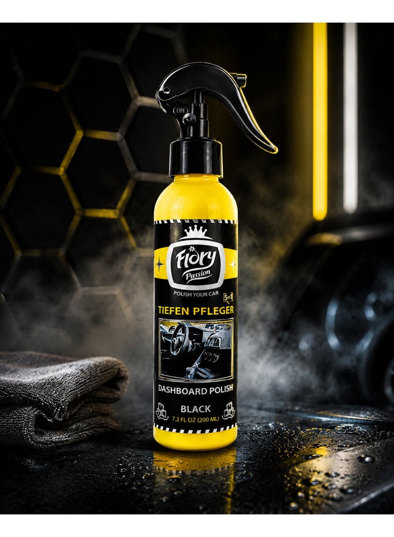 Flory Passion Dashboard Polish Spray Black Ice Scent, Interior Dashboard Cleaner and Shine Protectant for Car Plastic, Vinyl and Rubber Surfaces, 200 ml - Image 4